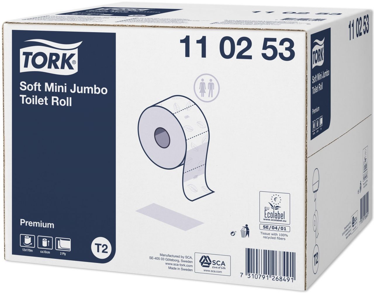 Tork T2 Prémium Mini Jumbo Toalettpapír Soft