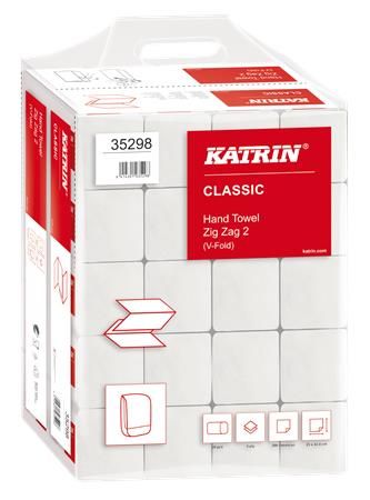 Katrin Classic Kéztörlő ZigZag Hajtogatott Fehér 2 rétegű