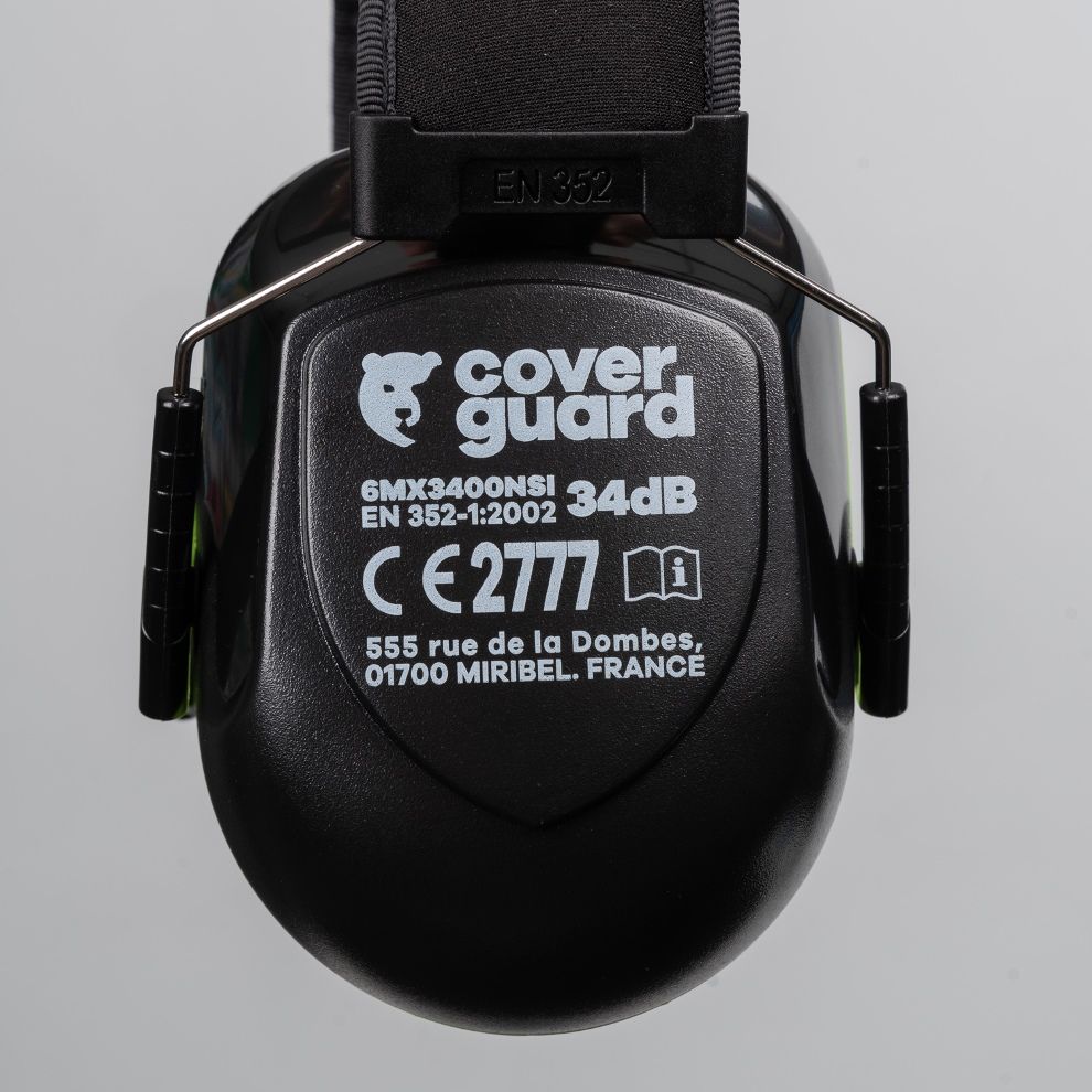 Coverguard Fültok MX340 Fekete/Sárga 34 dB