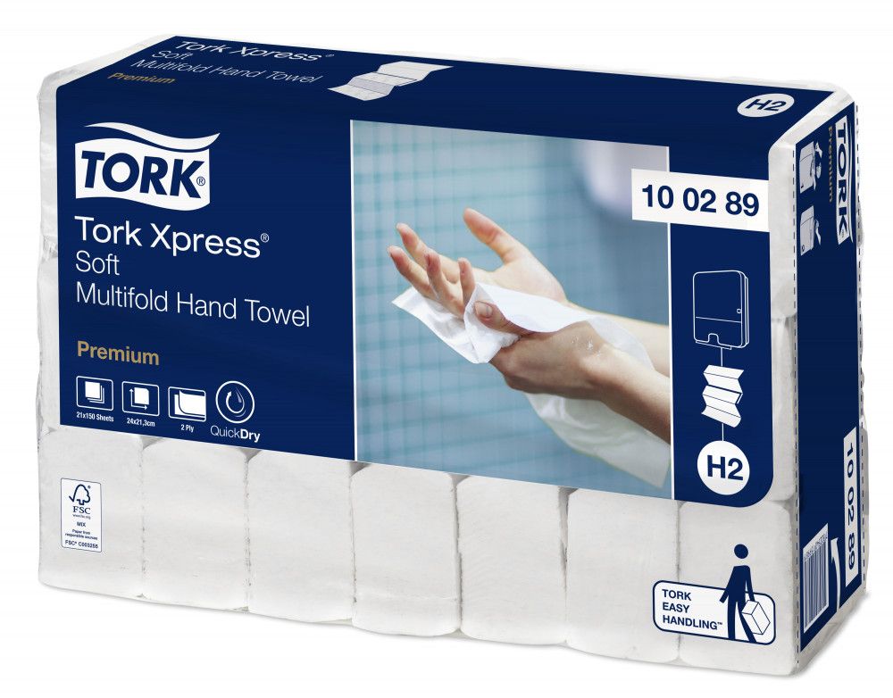 Tork H2 Premium Xpress® Soft Multifold Kéztörlő Papírtörlő 100289